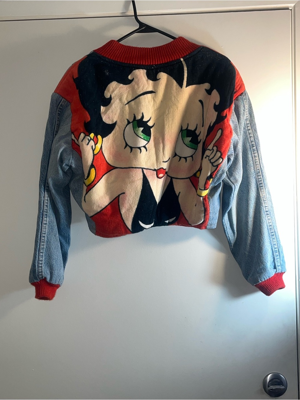 Betty Boop Jean Jacket, MINT Condition Women's Too Cute 1990 Made In USA VINTAGE